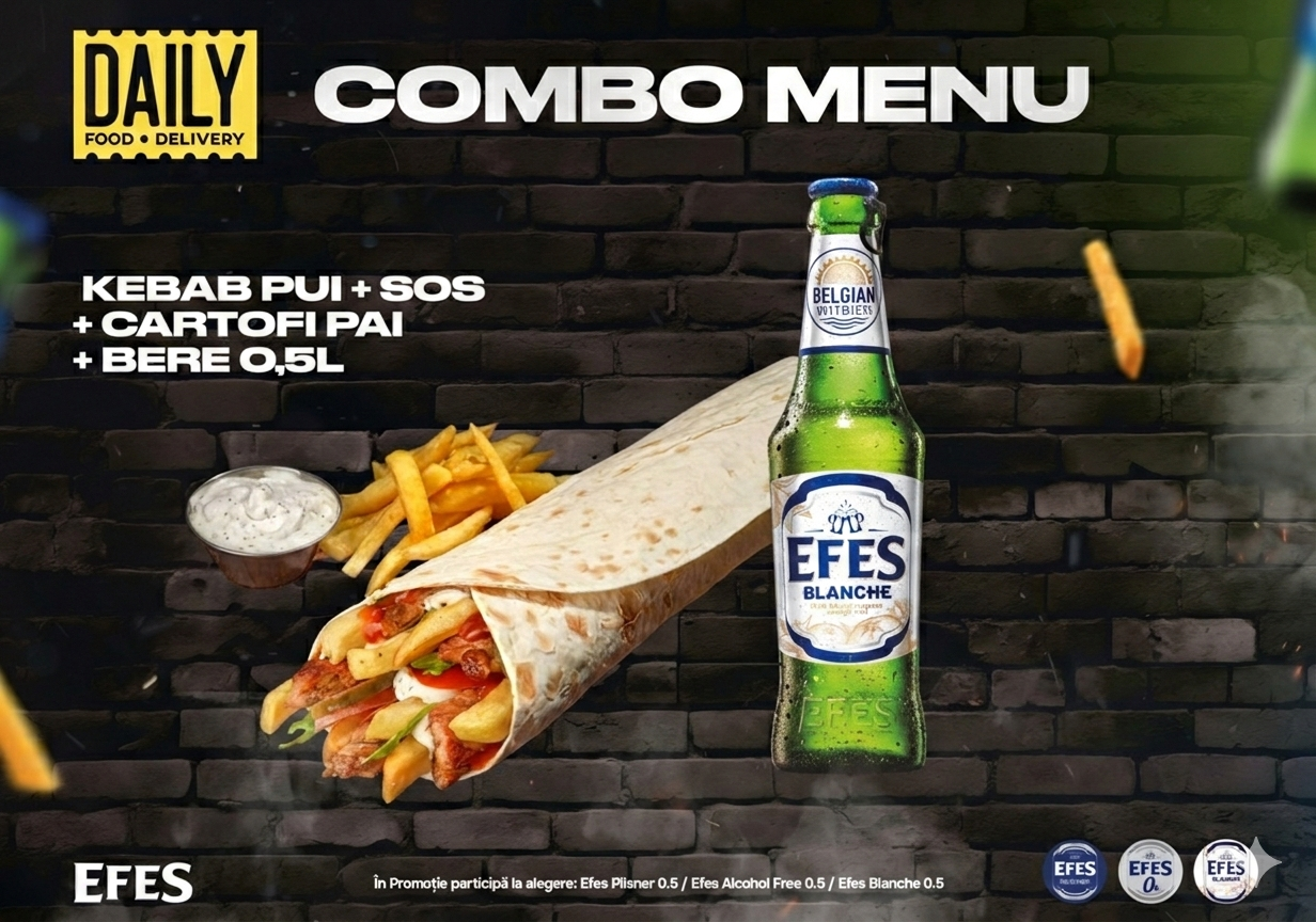 Combo Efes Kebab de Pui — fotografie produs